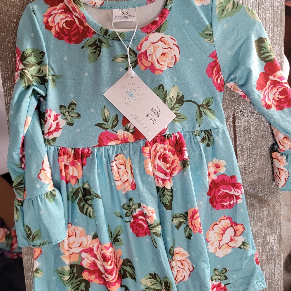 Floral long sleeved dress